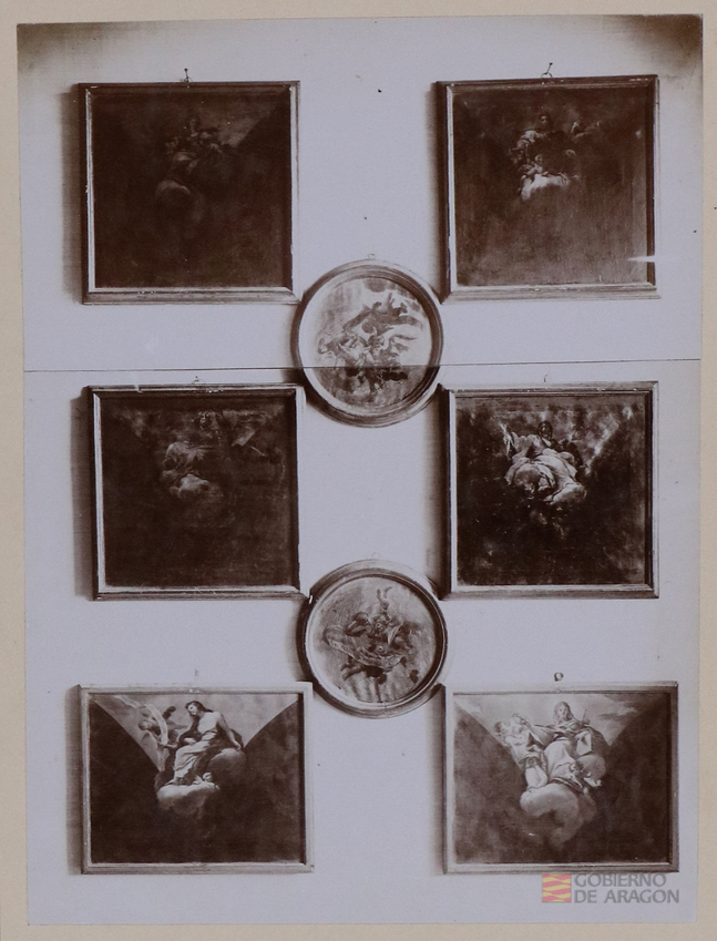 "Zaragoza - Pinturas murales del Pilar, pechinas de varias cúpulas (Bayeu)