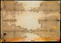 Carta de Nicolás de Canellas, subdelegado del obispo de Tortosa, Hugo, al arzobispo de Zaragoza acerca de las primicias pagadas por los hombres de Adahuesca para la ornamentación y reparo de iglesias