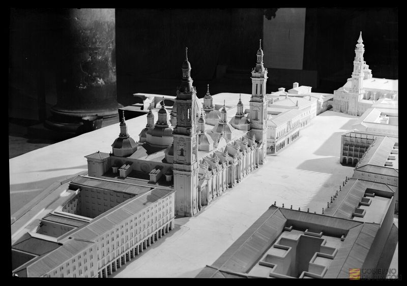 Maqueta de la plaza del Pilar. Manuel Coyne