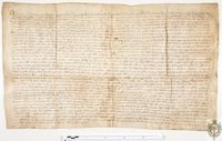 Alfonso II, rey de Aragón, concede carta de población a los habitantes de Almudévar, en la que se delimitan los términos, se conceden los fueros de Zaragoza y se otorgan varios privilegios y franquicias