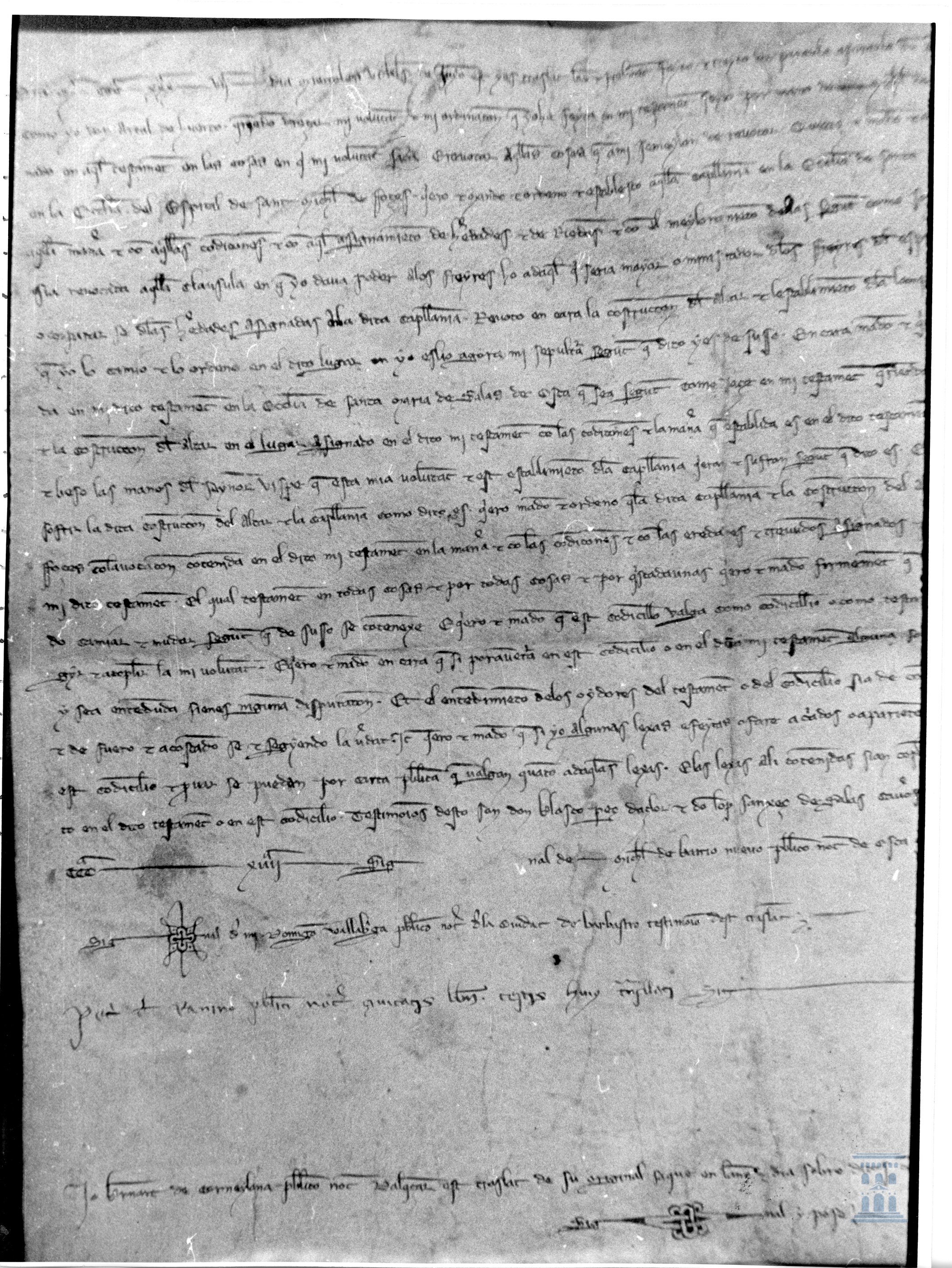 Artal de Huerto hace su testamento estableciendo una capellanía en el monasterio de Santa Clara de Huesca, entre otras disposiciones.