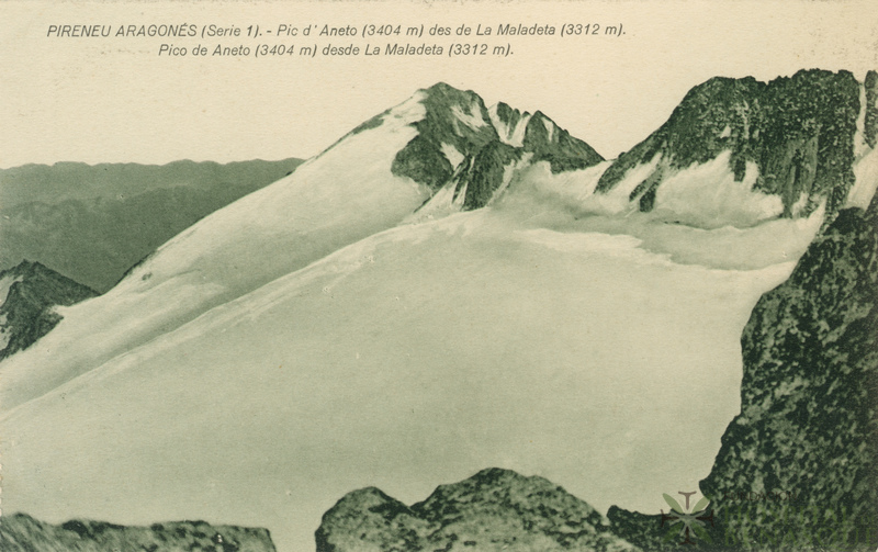 "Pirineu Aragonés (serie 1). Pic d'Aneto (3404 m) des de La Maladeta. Pico de Aneto (3404 m) desde La Maladeta"