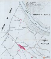 Copia de un fragmento de la hoja n.º 48 del plano del término de Zaragoza. Realizado por Don D. Casañal y Zapatero. Zaragoza