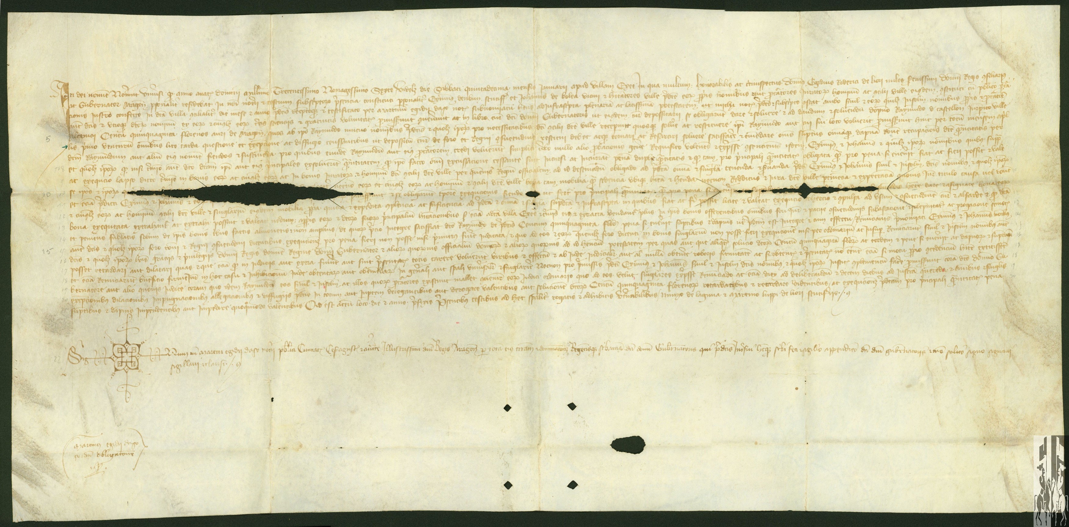 El concejo de Ejea reconoce deber 150 florines de oro a Ramón de Castellón, jurista de Alcañiz