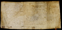 Acuerdo por medio de carta pública entre Pero López de Monreal, Rita López y Toda López, mujer que fue de Francisco de Elena, hermanos, de realizar partición de los bienes que heredaron de Don Pedro López de Monreal y Doña Ramona, su mujer, y los de María López, mujer que fue de Martín Roch, trapero, y de Lop de Monreal, nuestros hermanos, y de acatar y no contravenir la partición