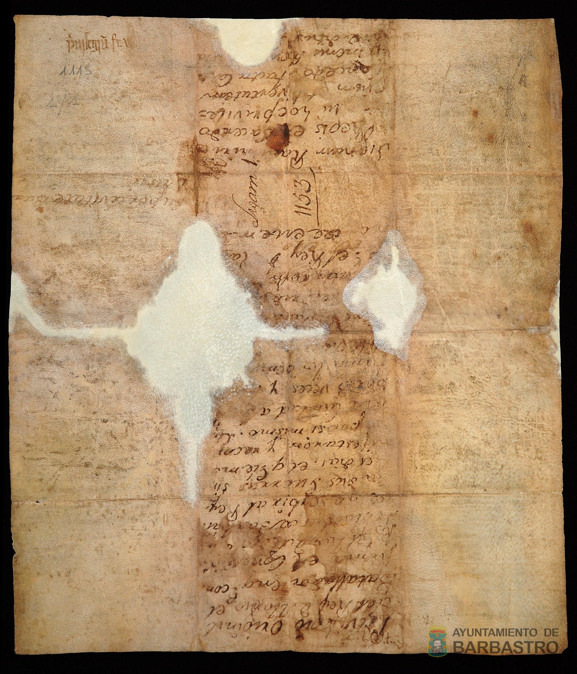 Alfonso I el Batallador confirma los fueros y privilegios concedidos por Pedro I a los habitantes de Barbastro.