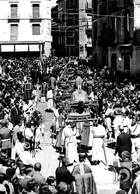 "Procesión de San Lorenzo". Ricardo Compairé Escartín. Huesca