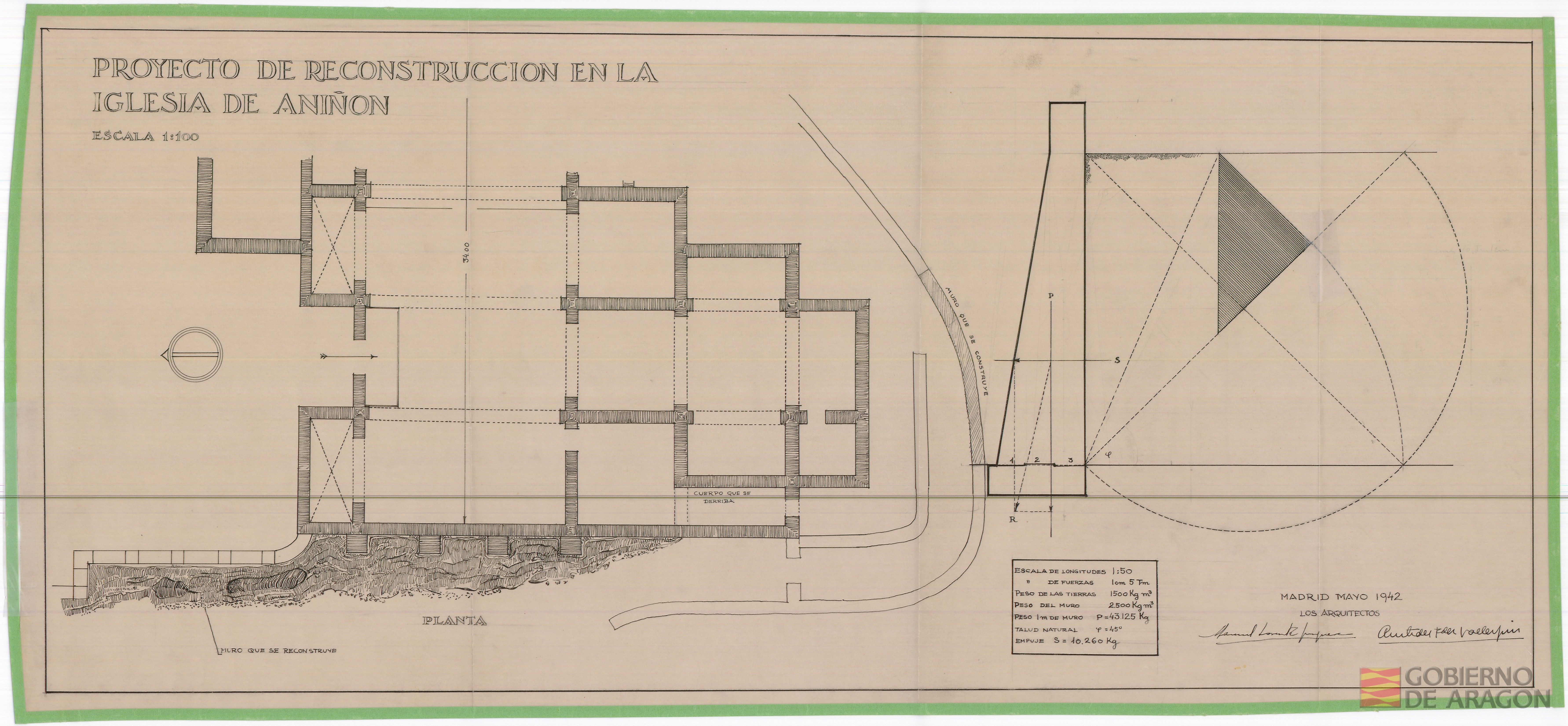 Proyecto de reconstrucción en la iglesia parroquial de Aniñón. Aniñón