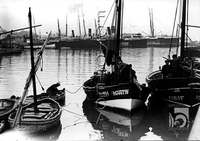 "Barcos en el puerto". Ricardo Compairé Escartín. Barcelona