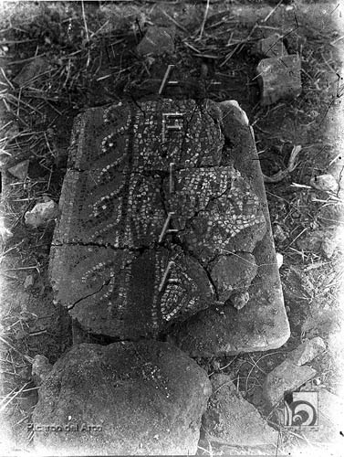 Fragmento de un mosaico romano. Ricardo del Arco y Garay. Coscojuela de Fantova. Somontano