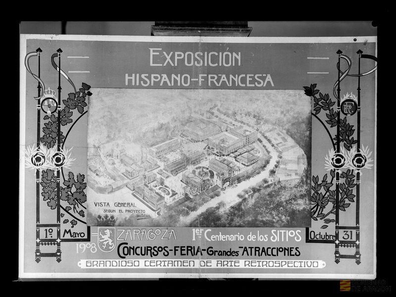 Cartel de la Exposición Hispano-Francesa de 1908. Ignacio Coyne