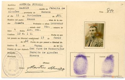Abenoza Puyuelo, Martín. Peralta de Alcofea