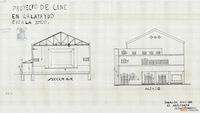 Proyecto de cine en Calatayud. Firmado por el Arquitecto Beltrán Navarro. Calatayud (Zaragoza)