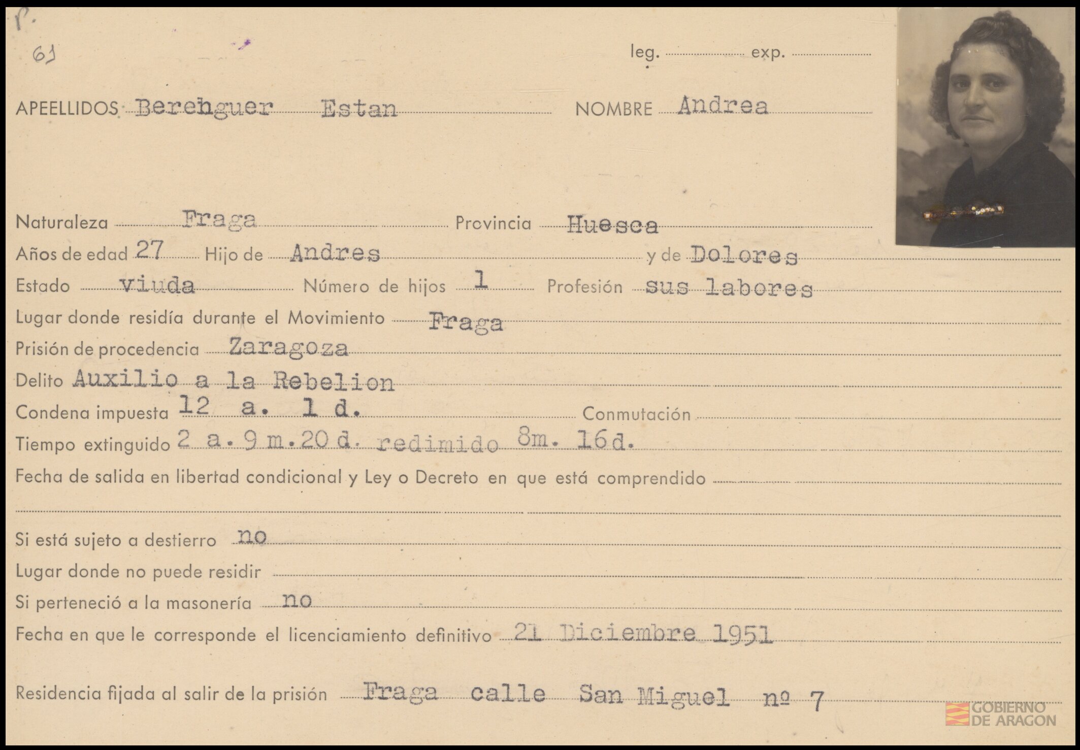 Berenguer Están, Andrea. Fraga