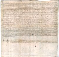 Carta de población de los pobladores de Alcañiz,otorgada por Ramón Berenguer IV.