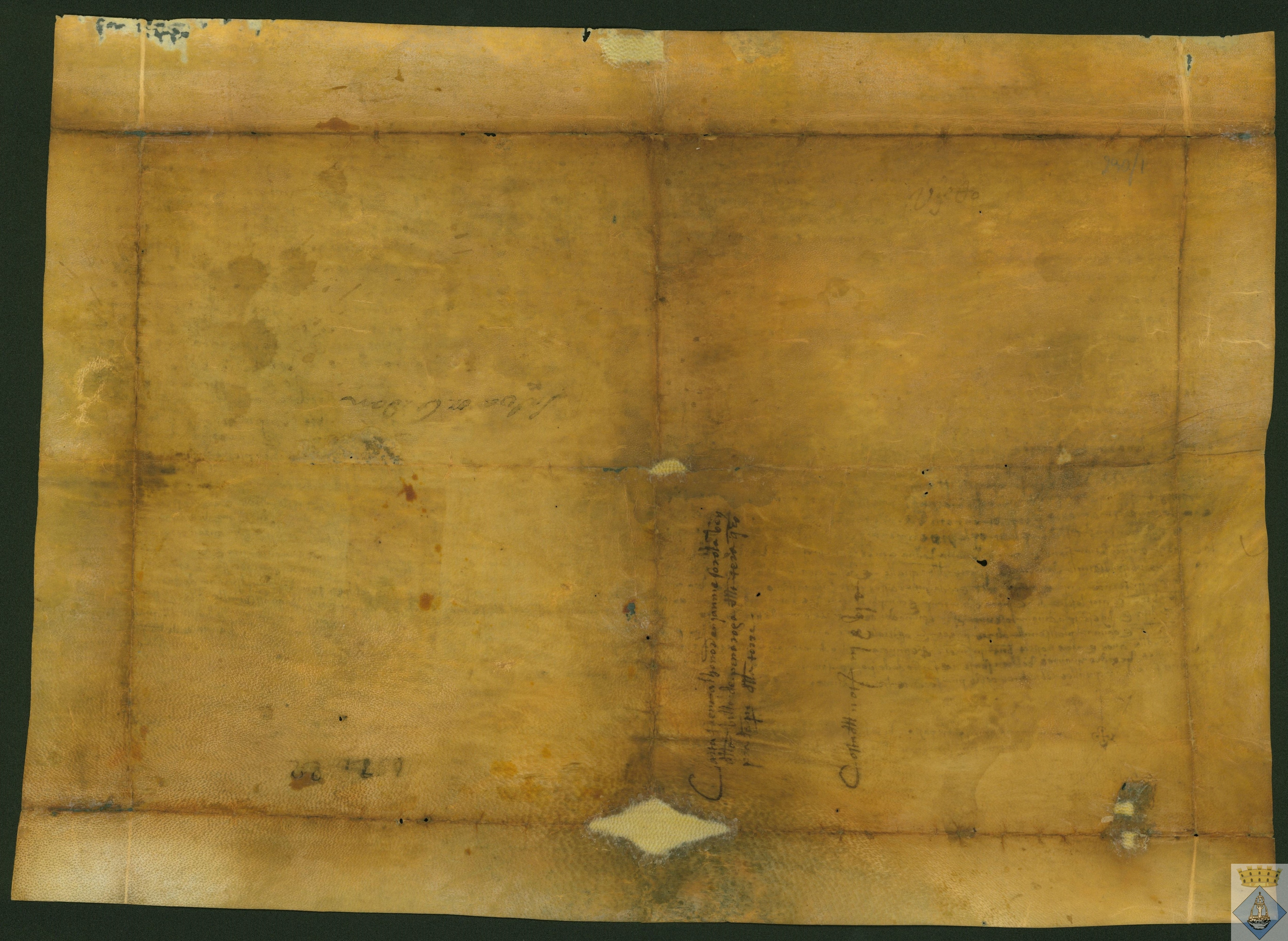 Pere de la Torre, pelaire, y su mujer Águeda, vecinos de Fuentespalda, venden a Jaume Sorola, vecino de Peñarroya de Tastavins, una tierra situada en El Pinar, término de Peñarroya, por 160 sueldos jaqueses.