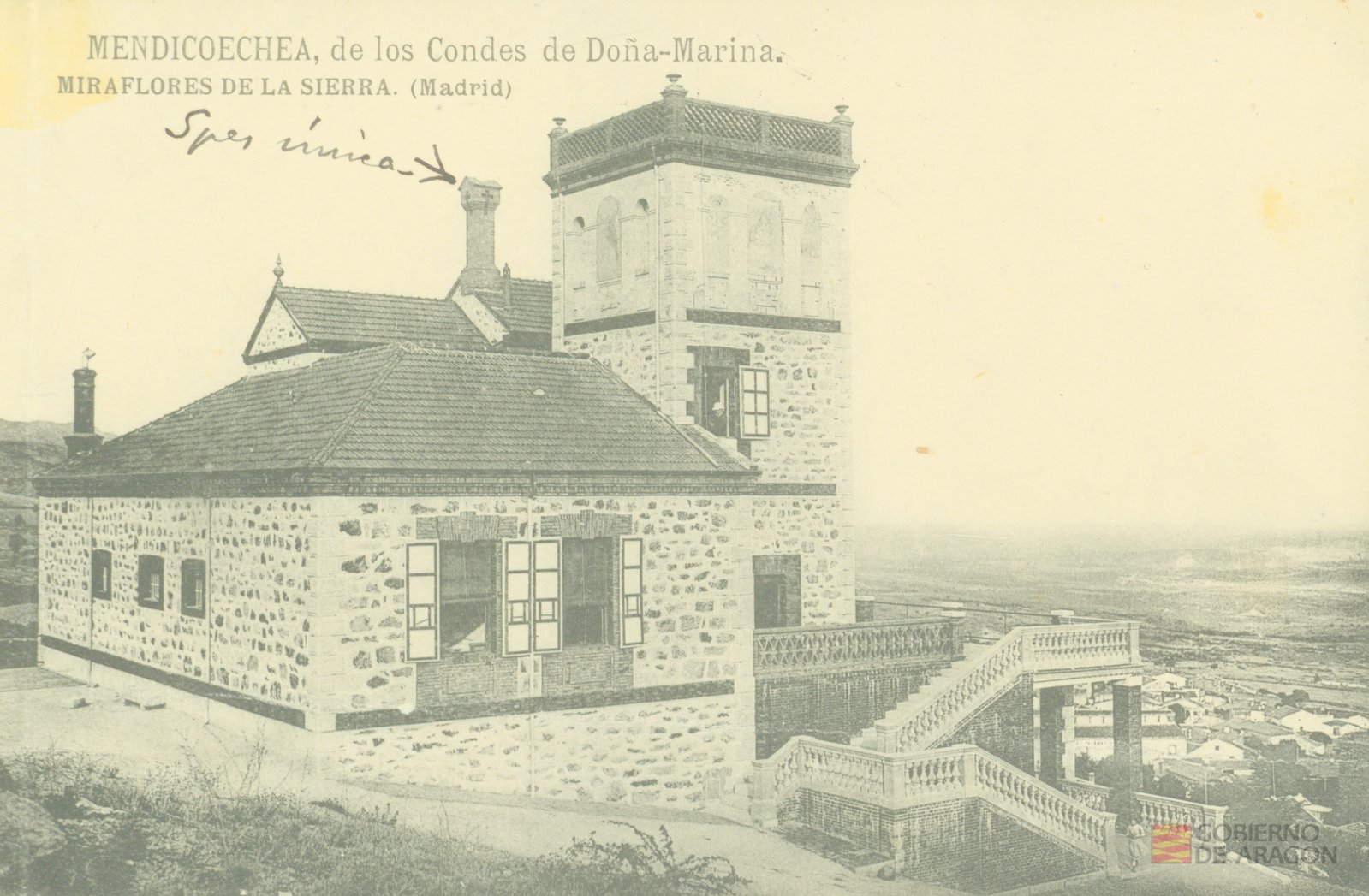 "Mendicoechea, de los Condes de Doña-Marina. Miraflores de la Sierra. (Madrid)". ND Fot.