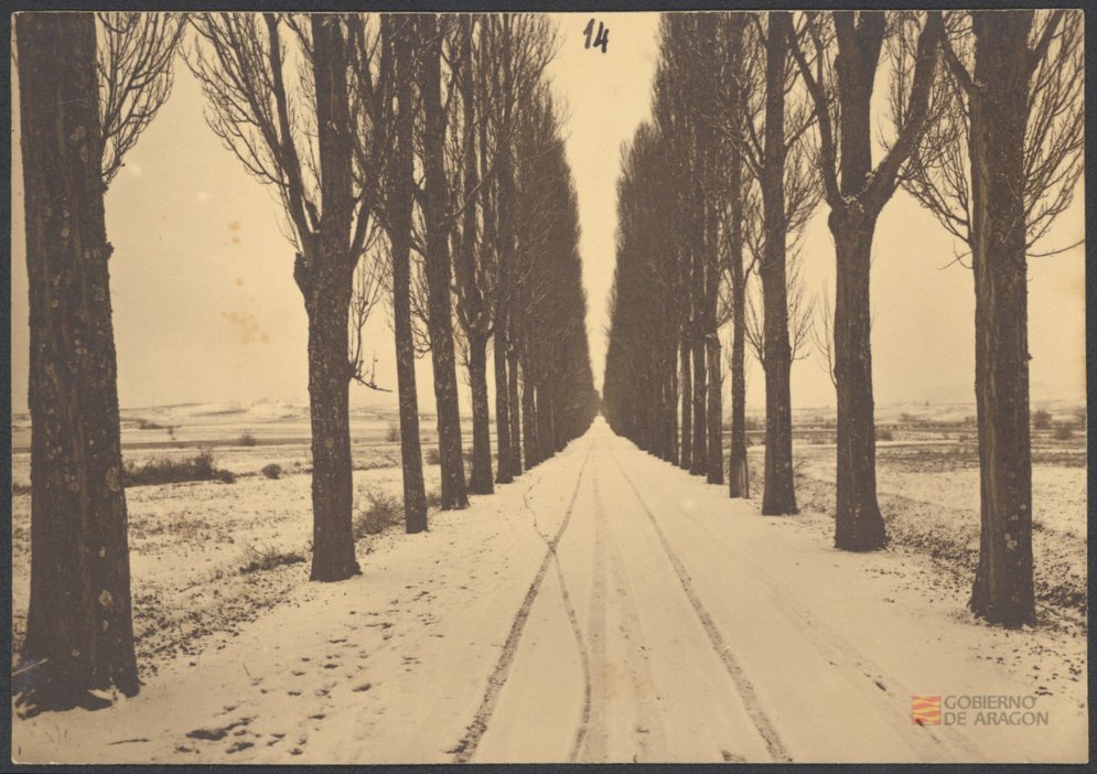 "Km. 10 de la carretera de Jaca a El Grado Sección de Jaca a Biescas".. Martín Luesma Vallestín