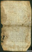 Pere de Tarba, correo del rey de Aragón, presenta a los canónigos de Roda una carta de los diputados del reino de Aragón, en la cual se dan instrucciones para realizar un fogaje de los habitantes del priorato de Roda consistente en tres sueldos jaqueses por fuego, con la finalidad de pagar 700 hombres a caballo para la Guerra de Castilla. Los canónigos protestan por la imposibilidad de cumplir el plazo otorgado, dada la demora de la letra