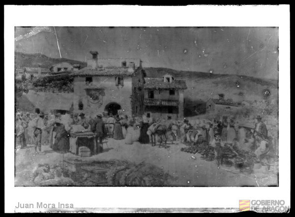 "Día de mercado en Subiaco" obra de Mariano Barbasán. Juan Mora Insa