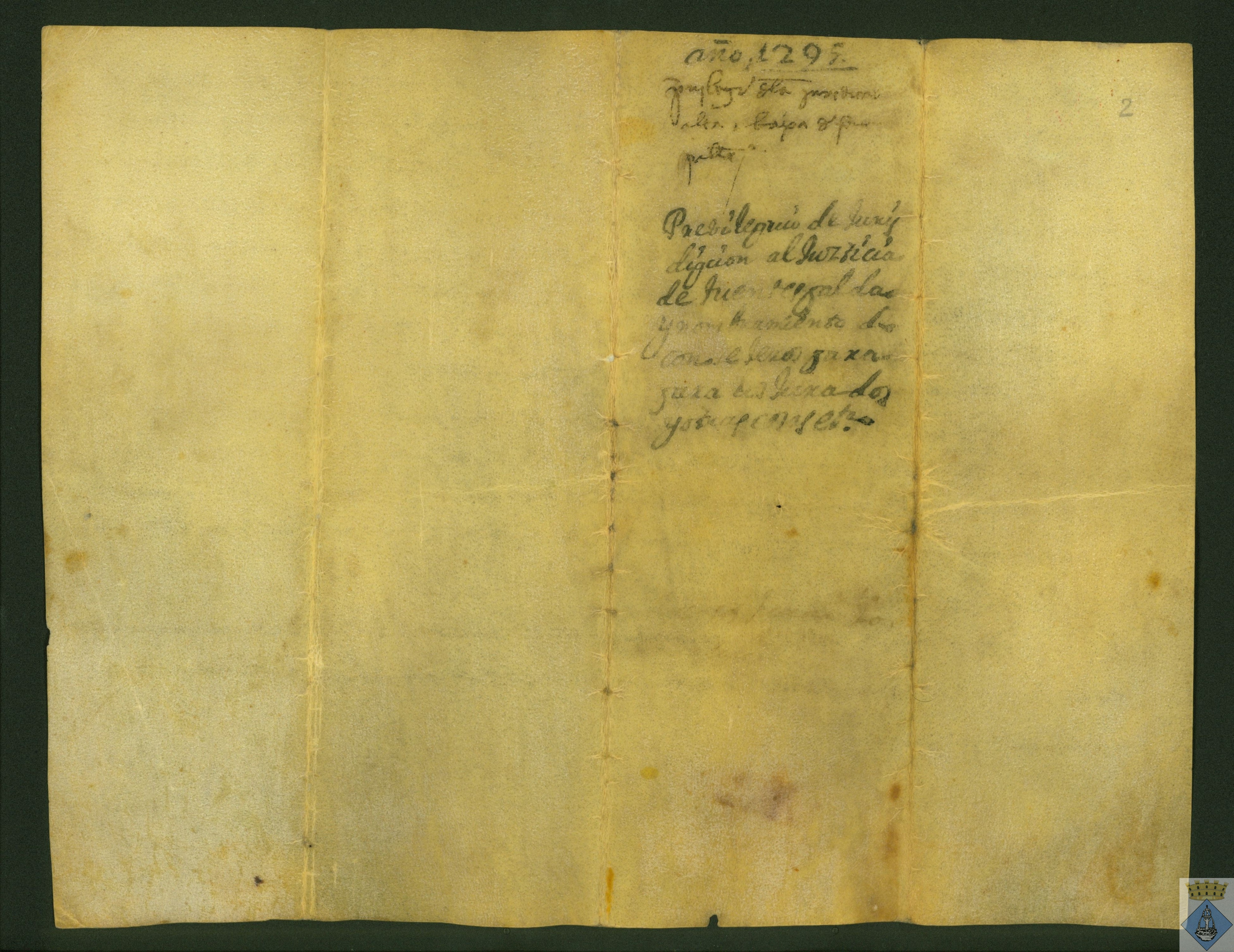 Pedro López de Oteiza concede la jurisdicción judicial de Fuentespalda al justicia de la villa.