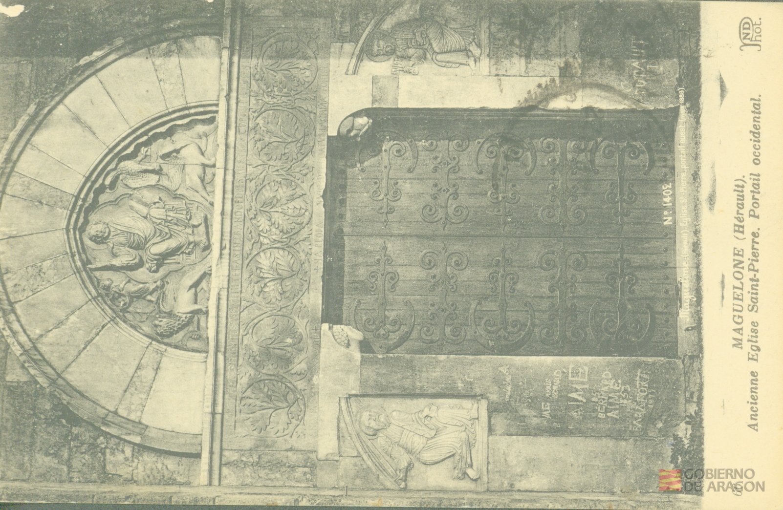 "Maguelone. Ancienne Eglise Saint-Pierre. Portail Occidental"