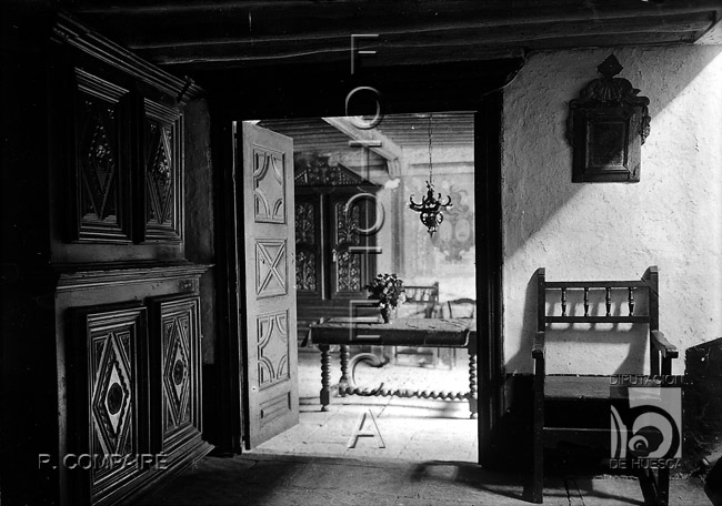 "Recibidor Casa Viu". Ricardo Compairé Escartín. "1936". Torla