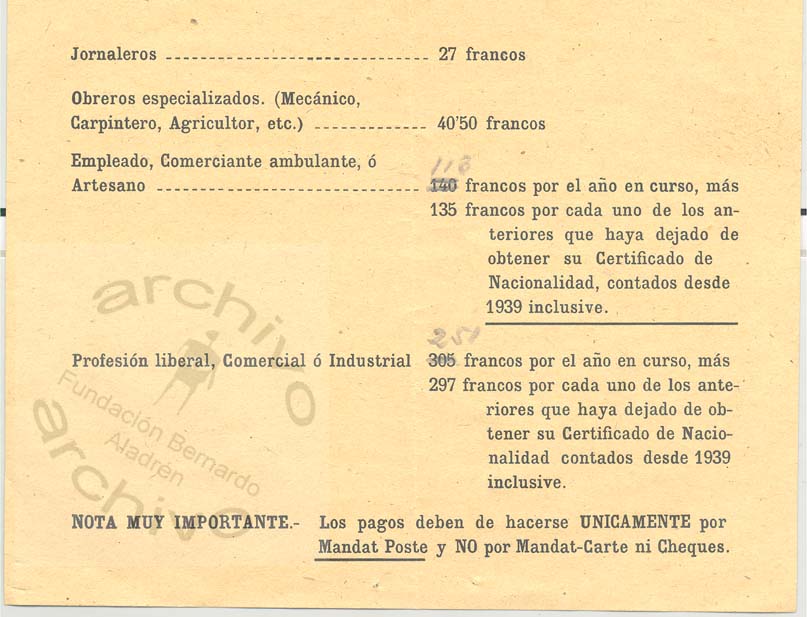 Informe sobre los salarios a recibir por diferentes categorias profesionales y las condiciones de pago