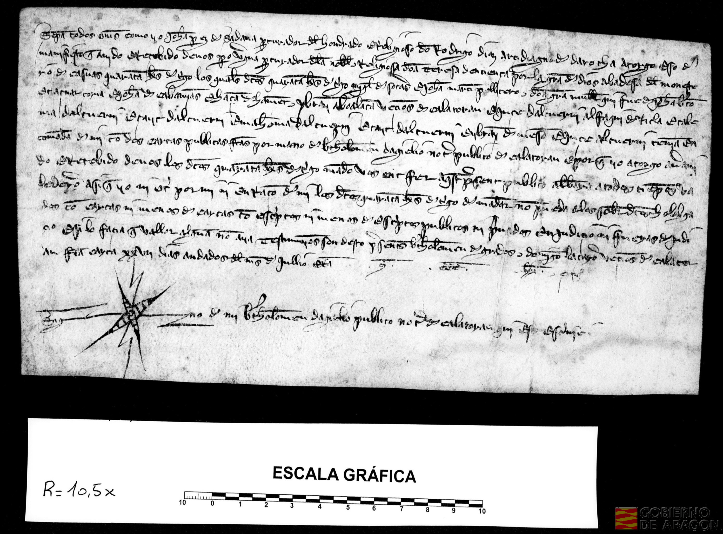 Juan Pérez de Sádaba, procurador de Rodrigo Díaz, arcediano de Daroca, reconoce que ha recibido de Pedro Bergua, procurador de Teresa Gombaldo de Entenza, abadesa de Casbas, 50 cahíces de trigo, por una comanda que tenía de varios vecinos de Calatorao y Ricla