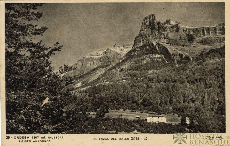 "29. Ordesa 1307 mt. (Huesca). Pirineo Aragonés. El Tozal del Mallo  (2752 mt.)."