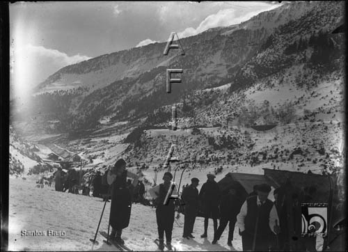 Mujeres esquiadoras. Santos Baso Simelio. Candanchú