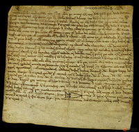 Escritura de cesión y donación otorgada por el Concejo de Teruel al lugar de Gúdar, señalando sus términos para pastos y prohibiéndole hacer vedados o dehesas