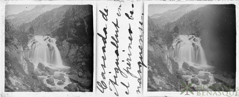 Cascada de Aiguallut en el Pirineo benasqués.