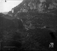 Santa Elena. Río Gállego, puente del castillo y fortín. Ildefonso San Agustín. Biescas