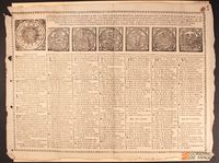 Anverso del Almanake y kalendario para el año del Señor de 1742. Con las fiestas movibles, Santos de cada dia, y fiestas de guardar, conforme la bula de ... Urbano VIII