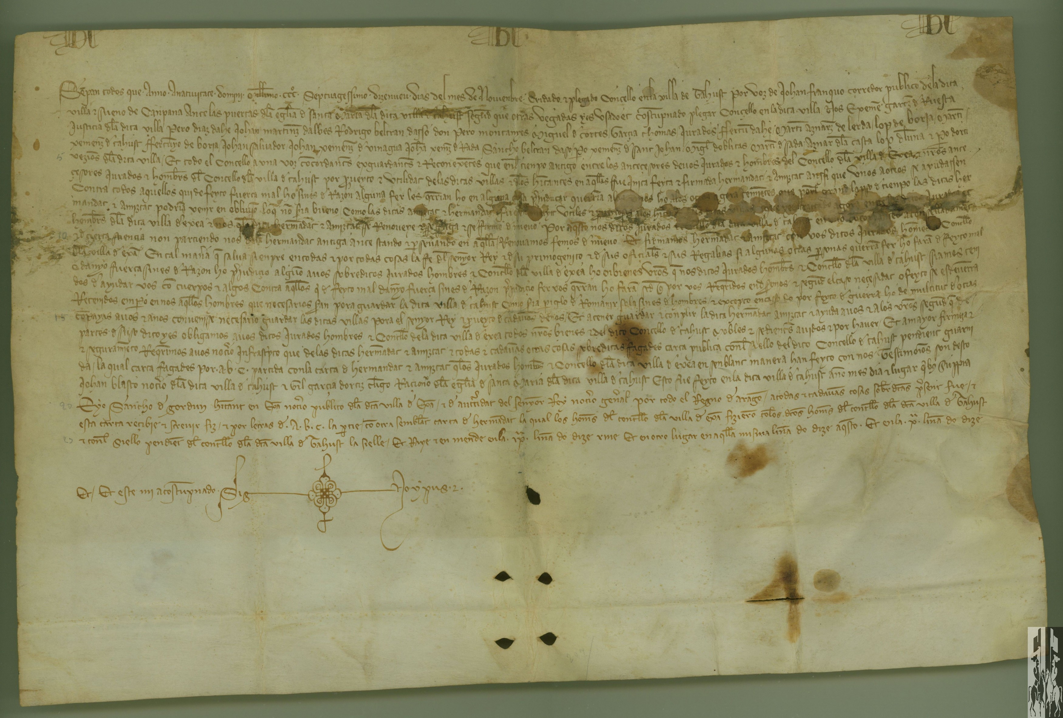El concejo de Tauste renueva la carta de hermandad existente entre este pueblo y Ejea.