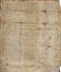 Testamento de Miguel De Cluni señor de Bárboles