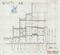 [Proyecto de cine en Calatayud]. Firmado por el Arquitecto Beltrán Navarro. Calatayud (Zaragoza)