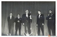 XVI Aniversario. Actos celebrados en el Teatro-Cine Marín. Discurso de D. Jesús Milián Biel, primer director de la emisora por titularidad sindical. 30 de abril. Teruel