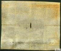 Juan Don Sancho, mercader de Zaragoza, con la autoridad que le concede una bula de Clemente VII, arrienda a la villa de Fraga la mitad de las primicias de la villa durante ocho años, por 6.000 sueldos jaqueses
