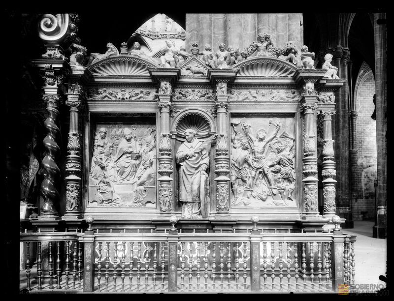 Trascoro de la Catedral de San Salvador (la Seo), dedicado a San Vicente