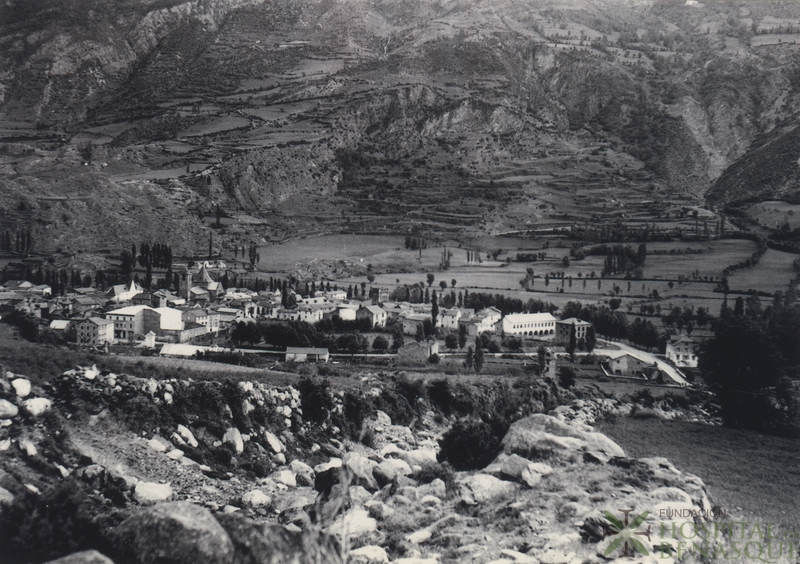 Vista de Benasque desde el entorno de la ermita de San Antón.