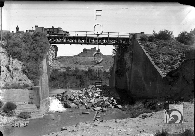 "Destrozos de la guerra. Puente". José Oltra Mera. Quicena