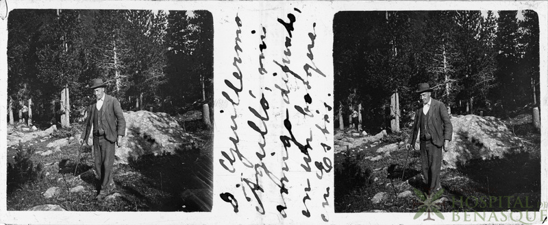 Retrato de Guillermo Agulló en un bosque de Estós.